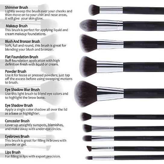 Pageant Winner 10-Piece Makeup Brush Set